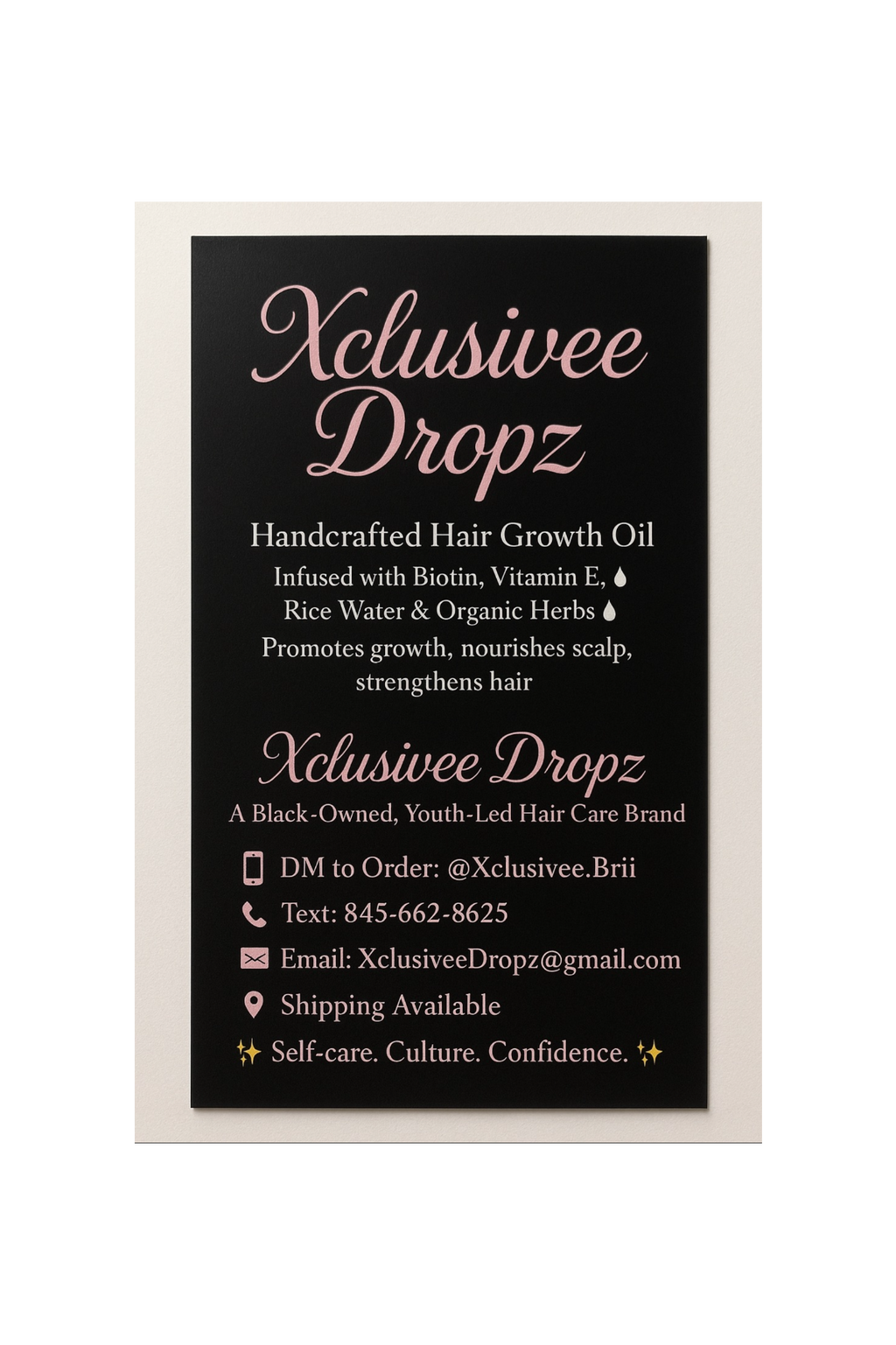 Xclusivee Dropz Handcrafted Hair Growth Oil
