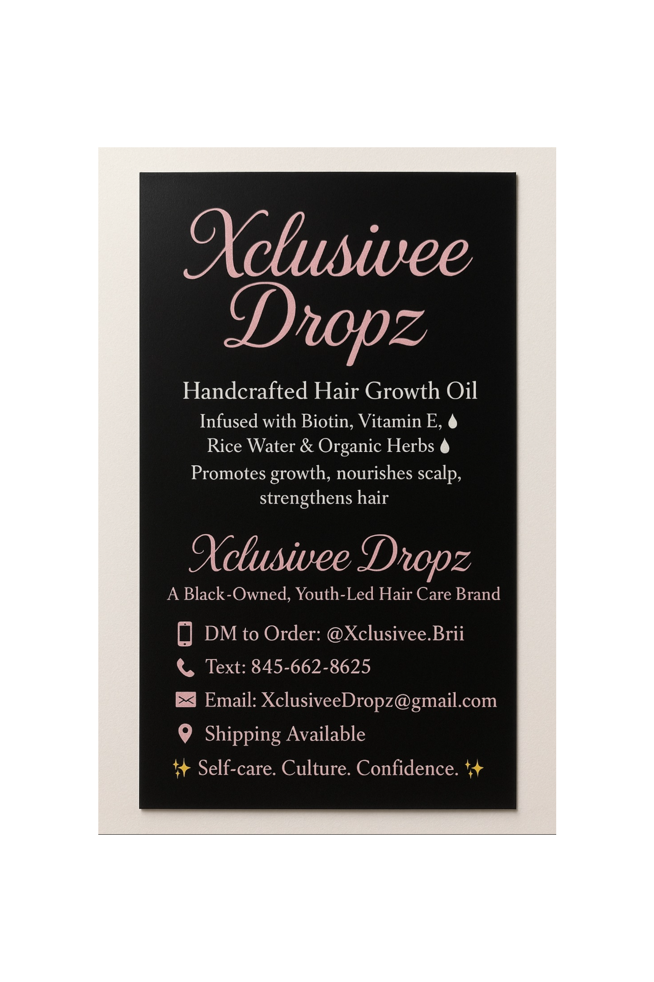 Xclusivee Dropz Handcrafted Hair Growth Oil
