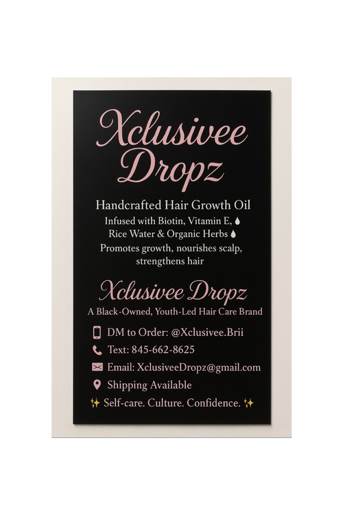 Xclusivee Dropz Handcrafted Hair Growth Oil
